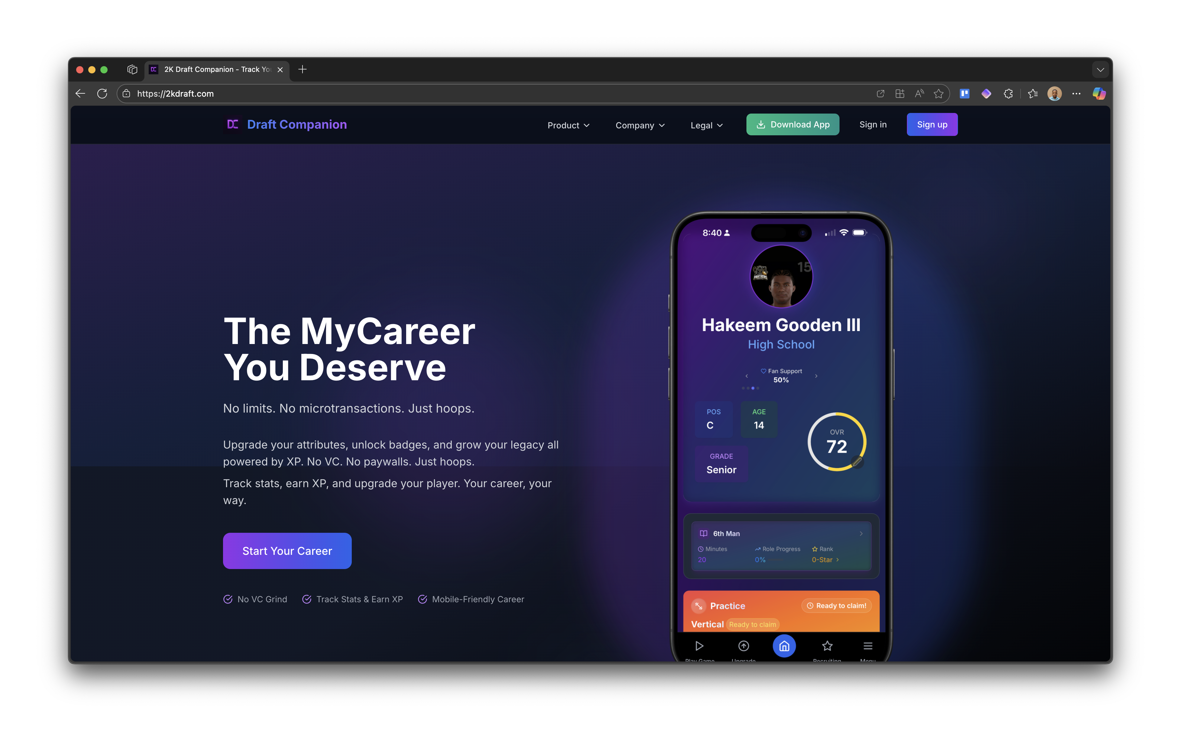 Draft Companion web app case study